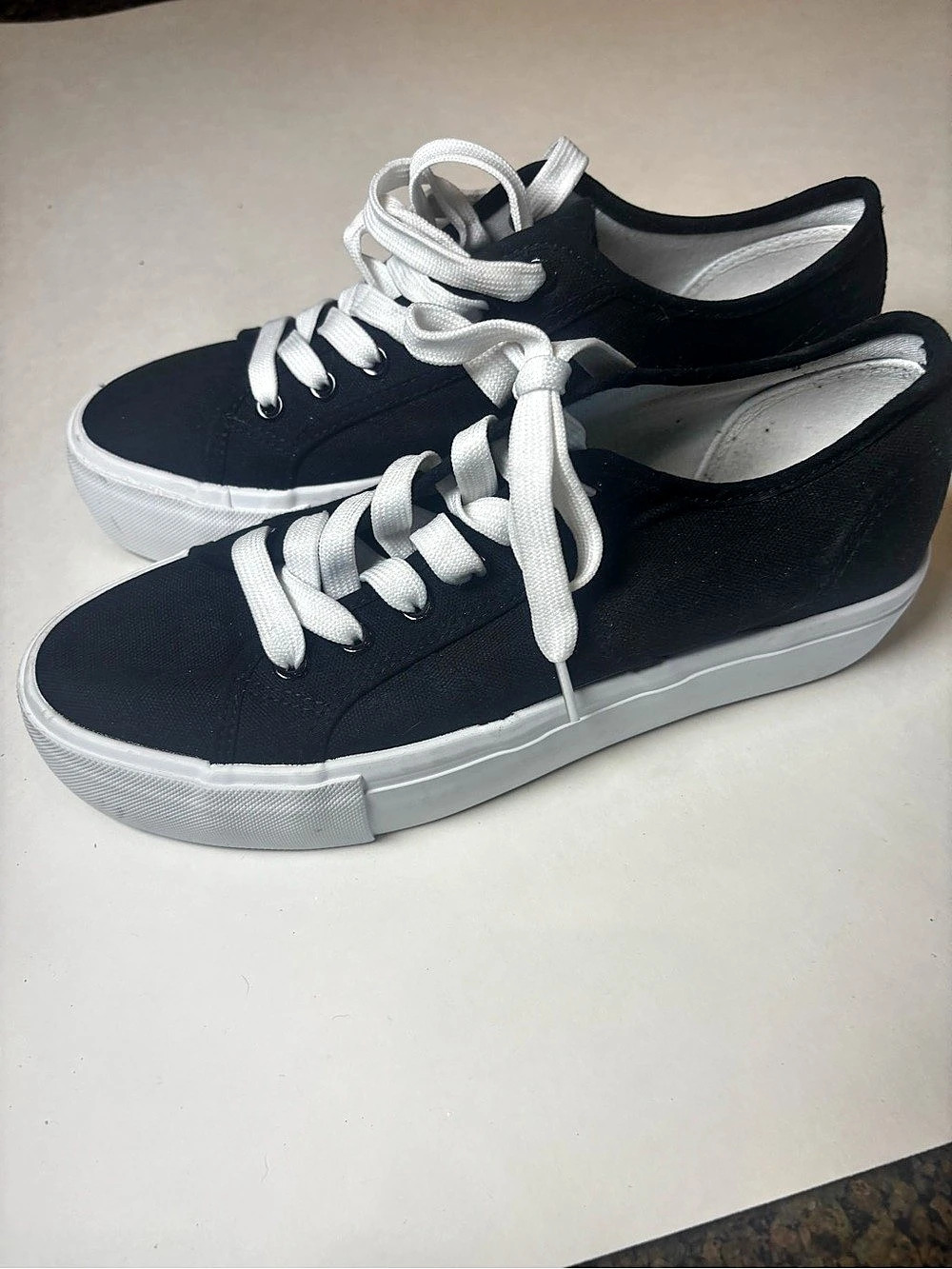 Black & White Canvas Sneakers US 9